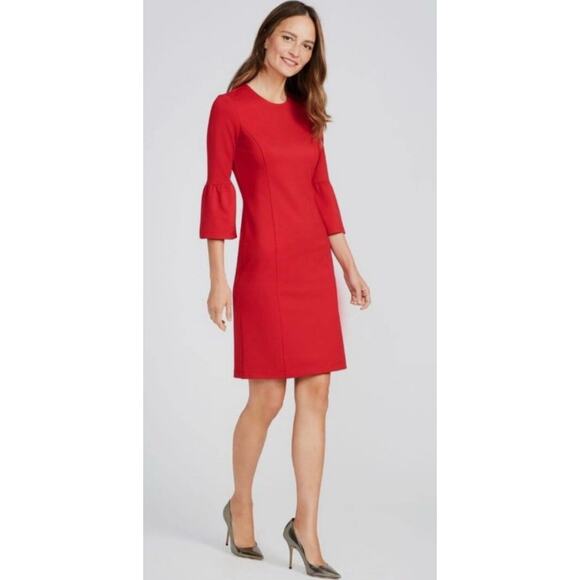 J.McLaughlin Keaton Bainbridge Holiday Red Women's Dress Summer Sheath XL - Picture 1 of 8